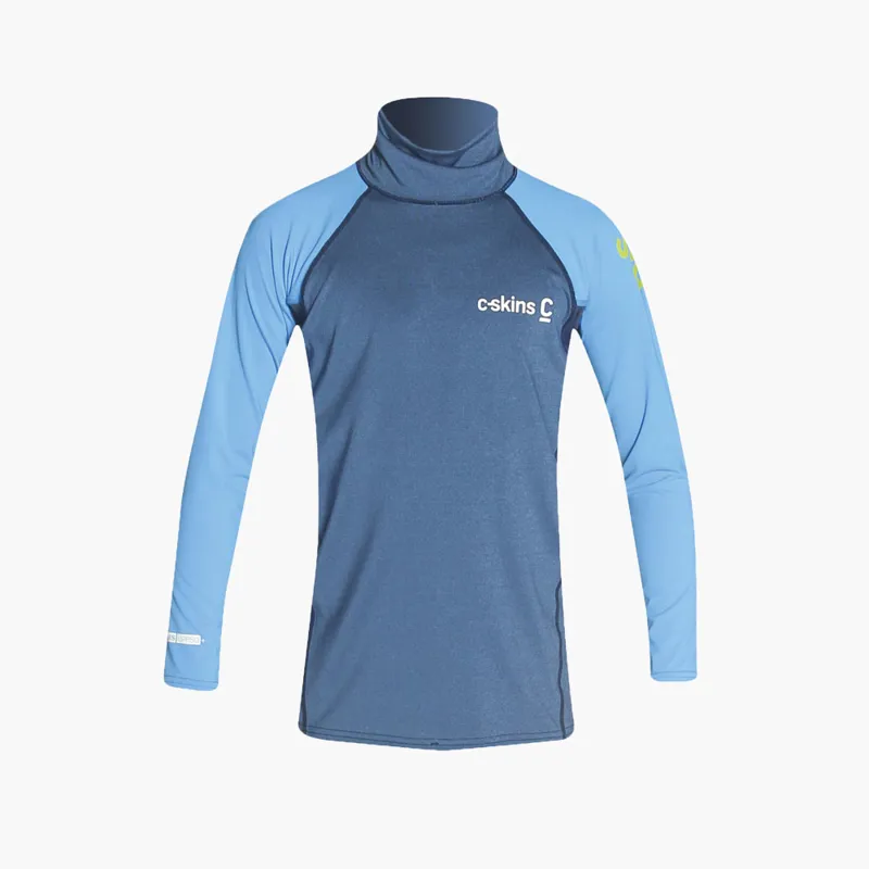 C-Skins Junior Long Sleeve Rash Vest Indigo/Blue